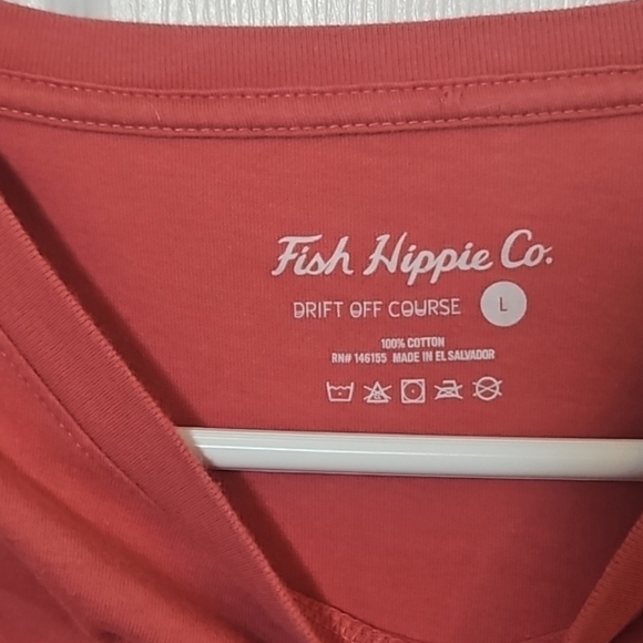 Fish Hippie Co Pink/Peach T Shirt Large - Picture 4 of 6